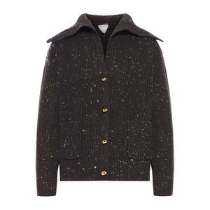 Bottega Veneta Women Ribbed Cardigan With Wide Neck